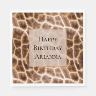 Safari Giraffe Print Serviette