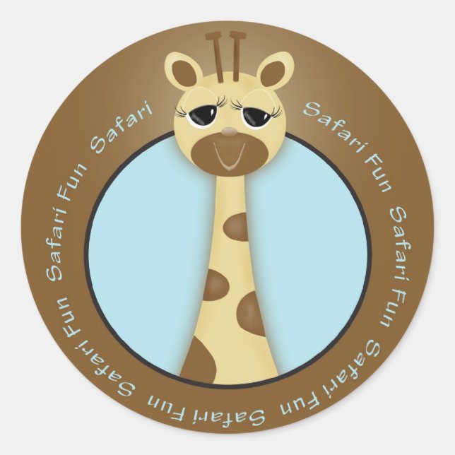 Safari Giraffe Sticker (Vorderseite)