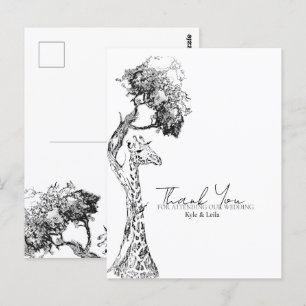 Safari Giraffe Thema Postcard Design Postkarte