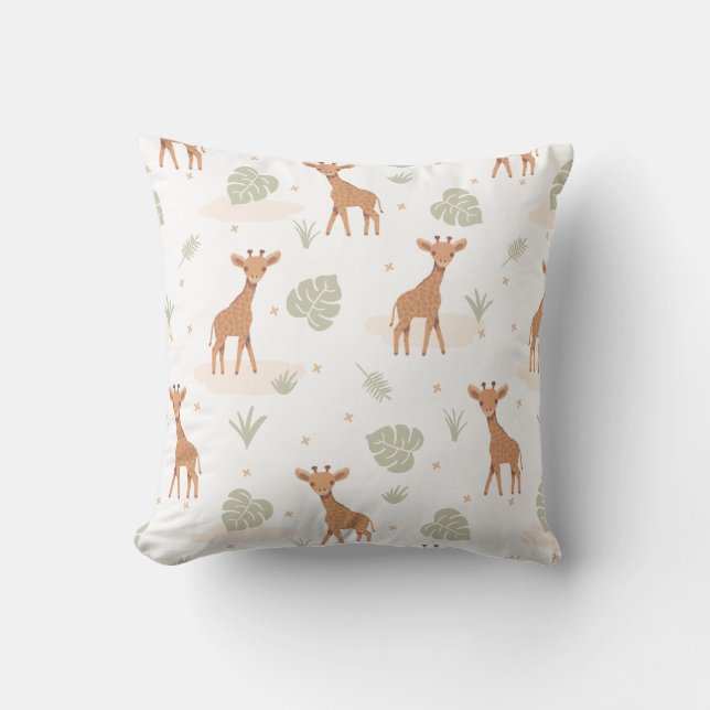 Safari Giraffe Throw Kissen (Vorderseite)