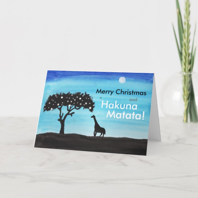 Safari Giraffe Weihnachten (Vorderseite)