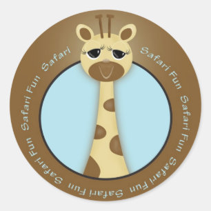 Safari-Giraffen-Aufkleber Runder Aufkleber