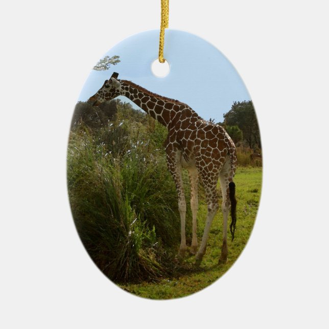 Safari-Giraffenverzierung Keramikornament (Vorne)