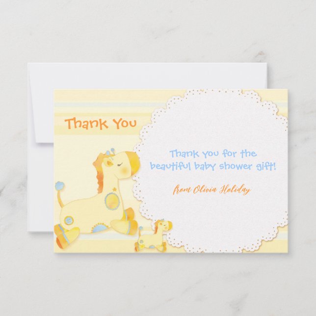 Safari Giraffes Baby Dusche Vielen Dank Dankeskarte (Vorderseite)