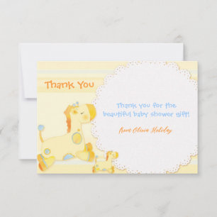 Safari Giraffes Baby Dusche Vielen Dank Dankeskarte