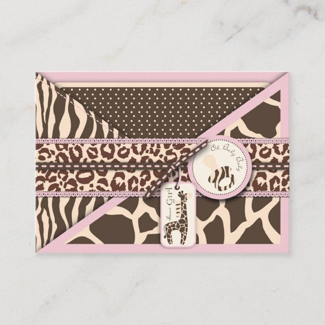 Safari Girl Erinnerung Notecard Begleitkarte (Vorderseite)