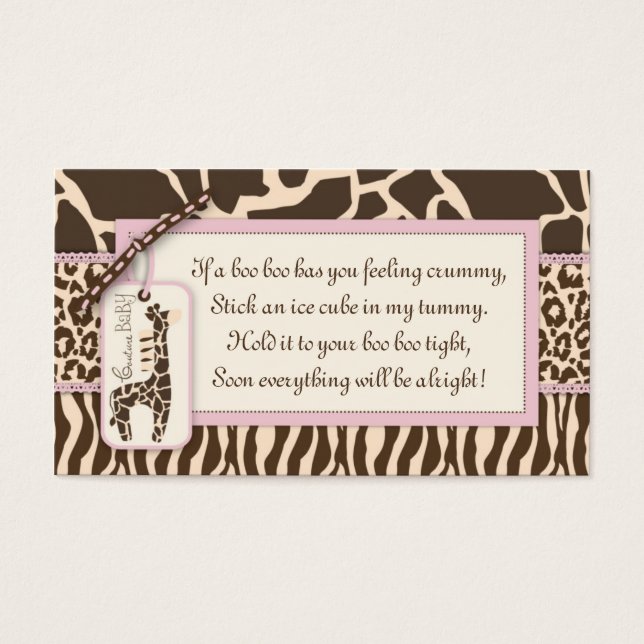 Safari Girl Geschenk Tag B3 (Vorderseite)