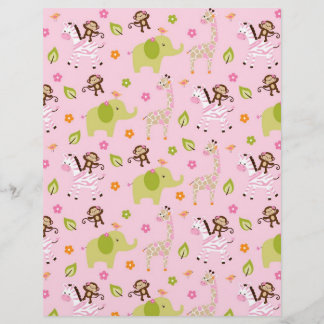 Safari Girl Jungle Animal Scrapbook