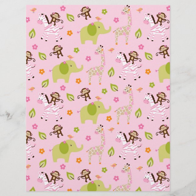 Safari Girl Jungle Animal Scrapbook (Vorderseite)