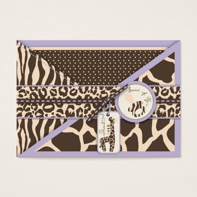 Safari Girl LAV TY Geschenk Tag 2 (Vorderseite)