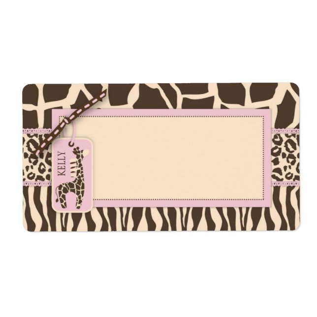 Safari Girl Name Tag (Vorne)