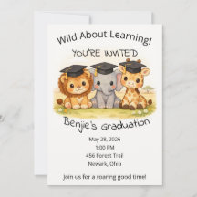 Safari Graduation Party Preschool Kindergarten 