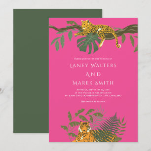 Safari Jungle Animal Wedding Einladung