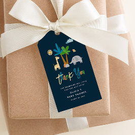 Safari Jungle Animal Wild One Baby Shower Gefallen Geschenkanhänger
