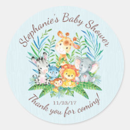 Safari Jungle Animals Baby Dusche Gefallen Sticker