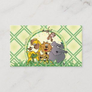Safari Jungle Animals Baby Showbucher anfordern Begleitkarte