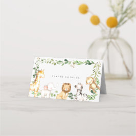 Safari Jungle Animals Buffet Food Labels Platzkarte