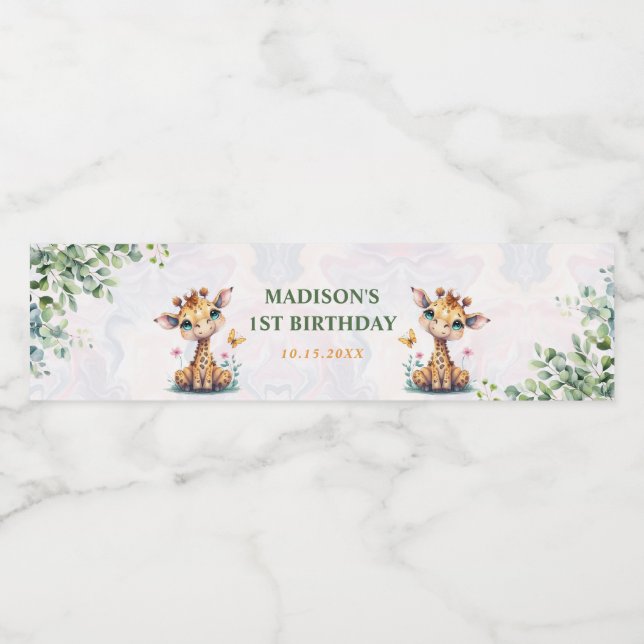 Safari Jungle Animals Geburtstag (Einzelnes Label)