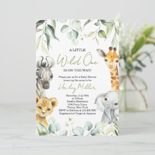 Safari Jungle Baby Dusche Einladung