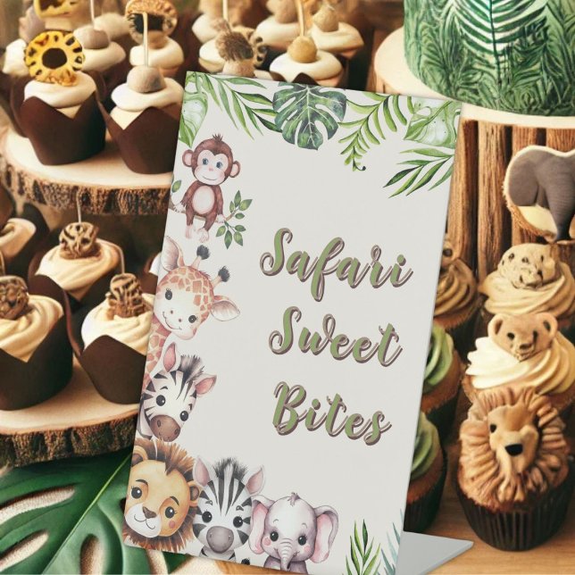Safari Jungle Baby Dusche Nachtisch Sockelschild (Von Creator hochgeladen)