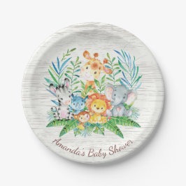 Safari Jungle Baby Shower 7" Plättchen Pappteller
