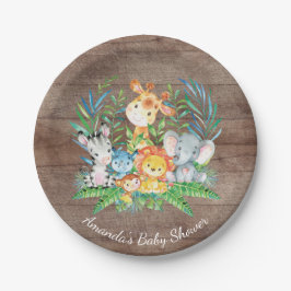 Safari Jungle Baby Shower 7" Plättchen Pappteller