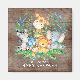 Safari Jungle Baby Shower Favor Magnet