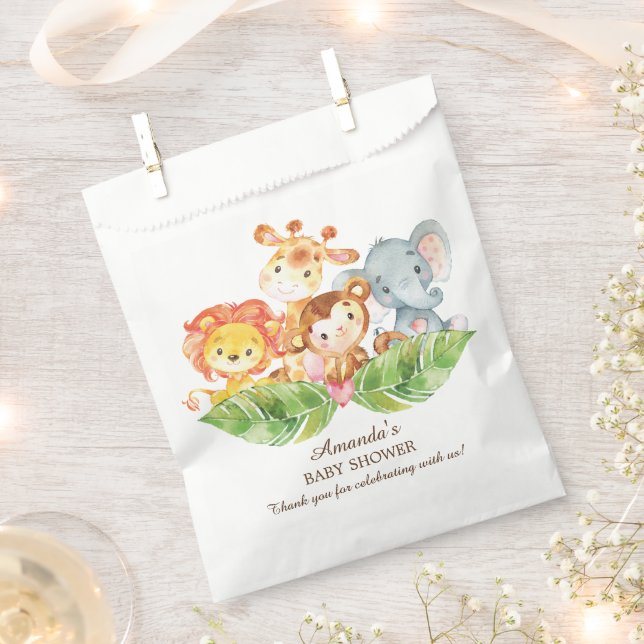 Safari Jungle Baby shower Favoriser les sacs (Coupé)
