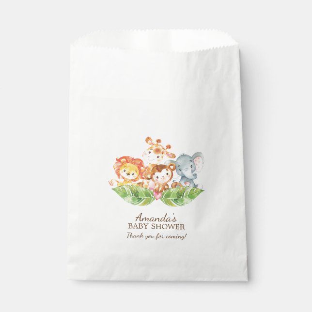 Safari Jungle Baby shower Favoriser les sacs (Devant)