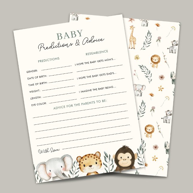 Safari Jungle Baby Showvordiktatorkarte Einladung (Von Creator hochgeladen)