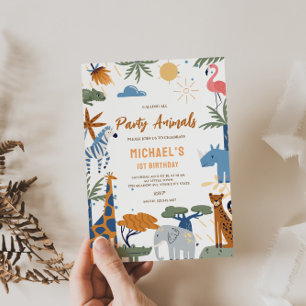 Safari Jungle Birthday Einladung