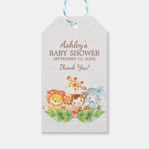 Safari Jungle Boys Baby Dusche Gefallen Geschenkta Geschenkanhänger