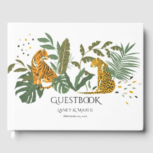 Safari Jungle Cats Wedding Guestbook Gästebuch