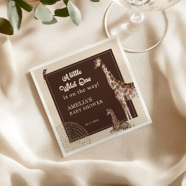 Safari Jungle Giraffe Babydusche Serviette