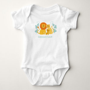 Safari Jungle Lion Baby Bodysuit Strampler