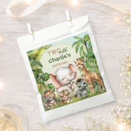 Safari Jungle Niedlicher Tiere Zwei Wilde 2. Gebur Geschenktütchen