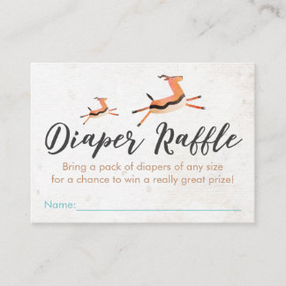 Safari & Jungle Theme Diaper Umschließungskarte Begleitkarte