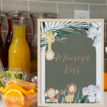 Safari Jungle Theme Mimosa Bar Sign