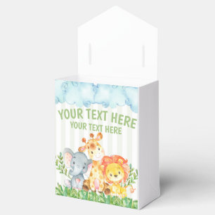 Safari Jungle Zoo Animal Gastgeschenk Box Geschenkschachtel
