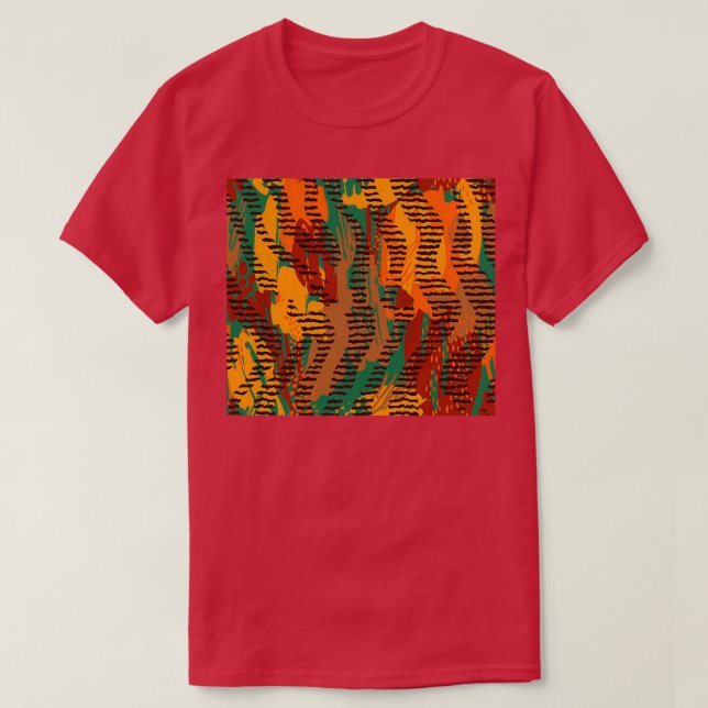 Safari kombiniert mit afrikanischer Tradition T-Shirt (Design vorne)