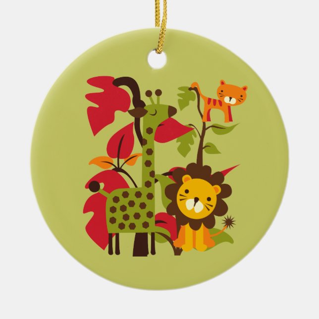 Safari-Leben Keramik Ornament (Vorne)