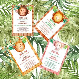 Safari Leopard Wild einen Geburtstag Einladung