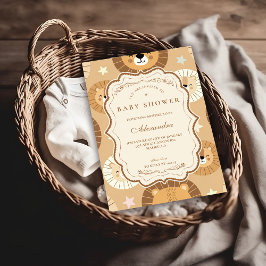 Safari Lion Baby Shower Einladung