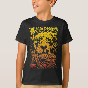 Safari Lion Farbenfrohe Löwe Zeichnend Lion T T-Shirt