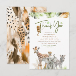 Safari Little Animals Jungle Vielen Dank Dankeskarte
