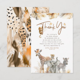Safari Little Animals Jungle Vielen Dank Dankeskarte