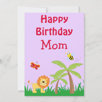 Safari Mama GeburtstagsLavender Feiertagskarte