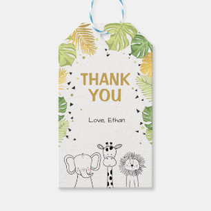 Safari Merci de vous faveur étiquette cadeau Jungl