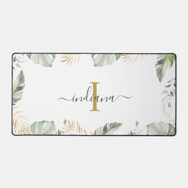 Safari Monogramme Élégant Nom Botanique Script (Recto)