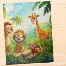 Safari Niedlich Jungle Tiername personalisiert